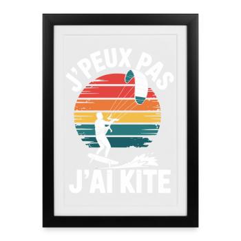 I Can't I Kite Gift Humor - Framed poster (27 × 37 cm) - black - Front