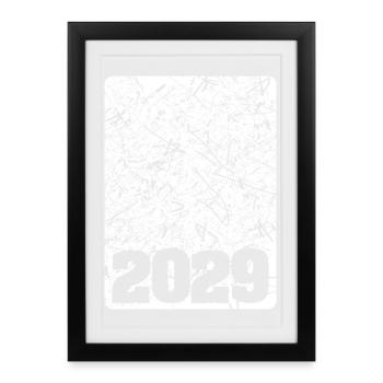 Number 2029 - Framed poster (27 × 37 cm) - black - Front