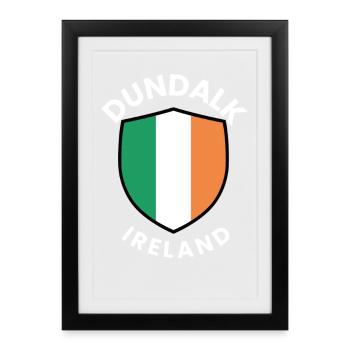 Dundalk Ireland Shield - Framed poster (27 × 37 cm) - black - Front