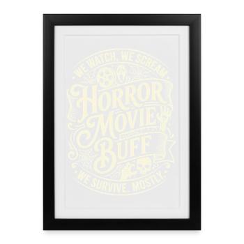 Cercle de fans de films d’horreur - Affiche encadrée (27 × 37 cm) - noir - Devant