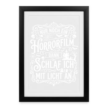 Juste un film d’horreur allume les lumières - Affiche encadrée (27 × 37 cm) - noir - Devant