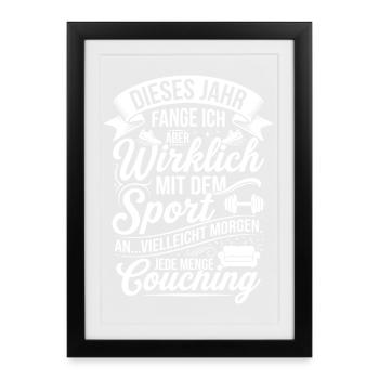 This year really with the sport - Framed poster (27 × 37 cm) - black - Front