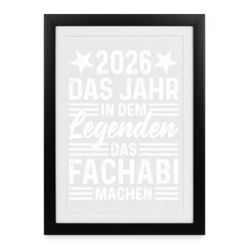 2026 L’année où les légendes obtiennent leur diplôme de fin d’études secondaires - Affiche encadrée (27 × 37 cm) - noir - Devant