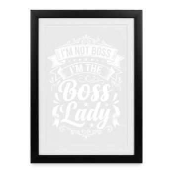 Ich bin die Chefin - Framed poster (27 × 37 cm) - black - Front