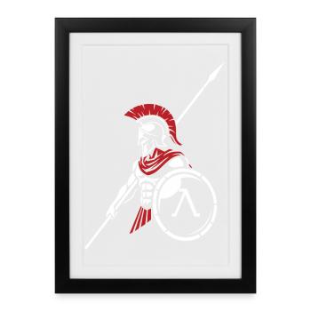 Spartan Royal Guard Spartan Shield Mascot - Framed poster (27 × 37 cm) - black - Front