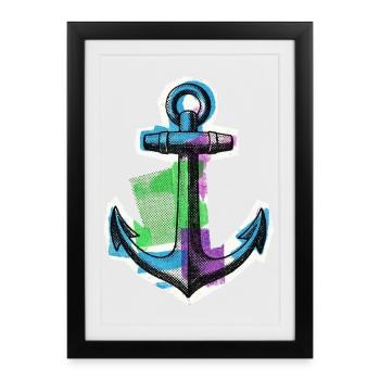 Capitaine marin marin - Affiche encadrée (27 × 37 cm) - noir - Devant