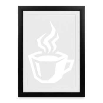 Coffee Cup Icon - Framed poster (27 × 37 cm) - black - Front