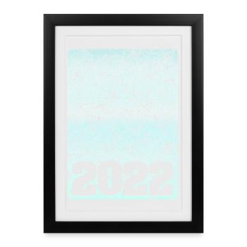 Numéro 2022 - Affiche encadrée (27 × 37 cm) - noir - Devant