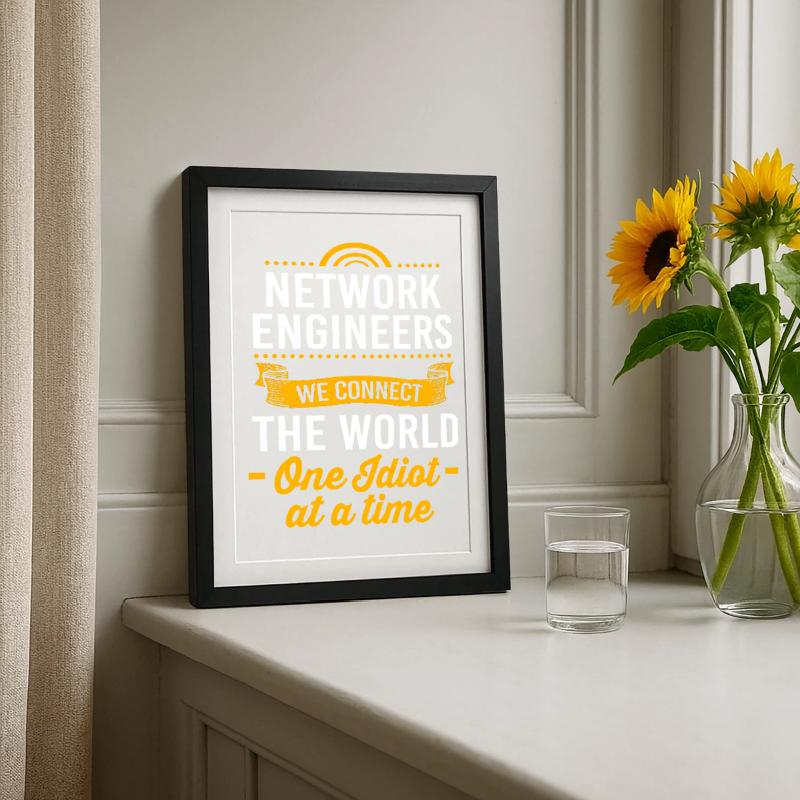 Network Engineer Programmer Computer Scientist Framed poster (27 × 37 cm)