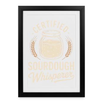 Chuchoteur certifié de levain - Affiche encadrée (27 × 37 cm) - noir - Devant