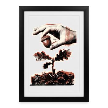 Plant more trees - Framed poster (27 × 37 cm) - black - Front