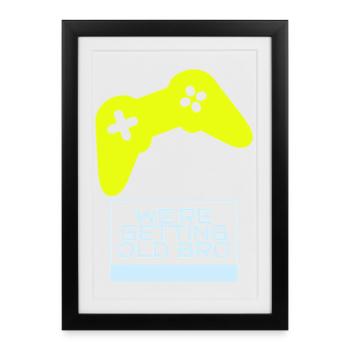 Gamer Nostalgie: On Vieillit - Affiche encadrée (27 × 37 cm) - noir - Devant