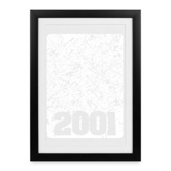 Number 2001 - Framed poster (27 × 37 cm) - black - Front