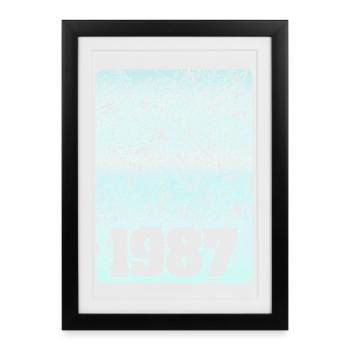 Figure 1987 - Affiche encadrée (27 × 37 cm) - noir - Devant