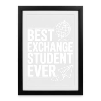 Best Exchange Student Ever - Framed poster (27 × 37 cm) - black - Front