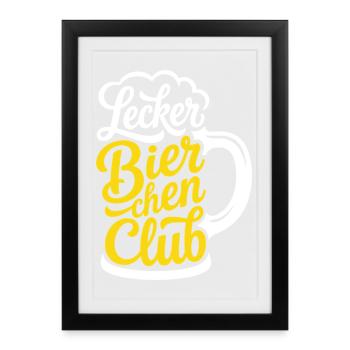 Club de la bière délicieuse - Affiche encadrée (27 × 37 cm) - noir - Devant