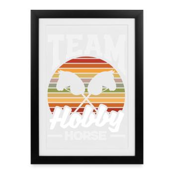 Team Hobby Horse Equestrian - Framed poster (27 × 37 cm) - black - Front