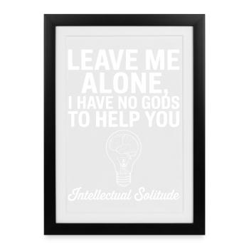 Ampoule de la solitude intellectuelle - Affiche encadrée (27 × 37 cm) - noir - Devant