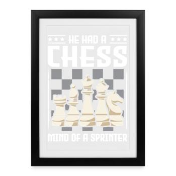 Chess Chess Player Chessboard - Framed poster (27 × 37 cm) - black - Front