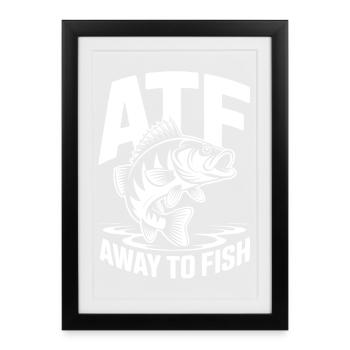 Away To Fish - Framed poster (27 × 37 cm) - black - Front