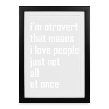 otroverted - Affiche encadrée (27 × 37 cm) - noir - Devant