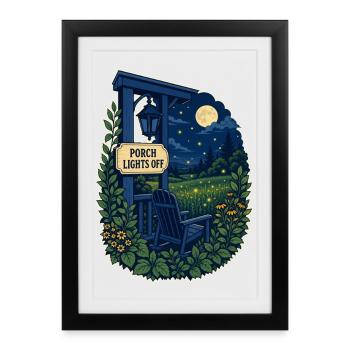 PORCH LIGHTS OFF - Framed poster (27 × 37 cm) - black - Front