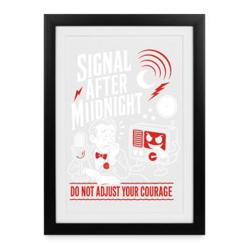 Signal After Midnight Radio Horror - Framed poster (27 × 37 cm) - black - Front