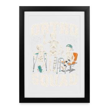 Krankenschwester Krankenpfleger Halloween - Gerahmtes Poster (27 × 37 cm) - Schwarz - Vorne
