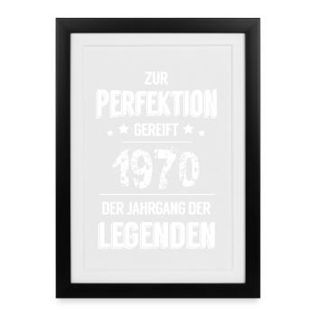 Legenden 1970 - Gerahmtes Poster (27 × 37 cm) - Schwarz - Vorne