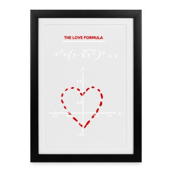 Math - The Love Formula T Shirt - Framed poster (27 × 37 cm) - black - Front