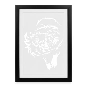 Berger australien "Black Edition" - Affiche encadrée (27 × 37 cm) - noir - Devant