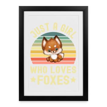 Renards renards - Affiche encadrée (27 × 37 cm) - noir - Devant