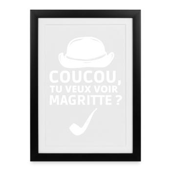 peintre, artiste peintre, peinture - Affiche encadrée (27 × 37 cm) - noir - Devant