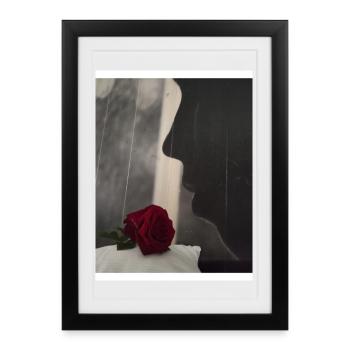 H - Affiche encadrée (27 × 37 cm) - noir - Devant