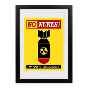 NO NUKES | Anti Nukes Weapon - Framed poster (27 × 37 cm) - black - Front