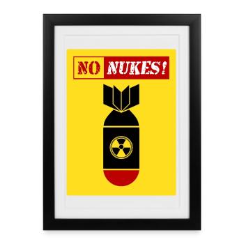 ANTI NUKES WEAPONS | NO NUKES MOVEMENT - Framed poster (27 × 37 cm) - black - Front