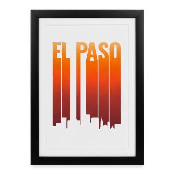 El Paso Skyline Sunset - Framed poster (27 × 37 cm) - black - Front