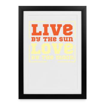 Love motivated by the sun and moon - Framed poster (27 × 37 cm) - black - Front