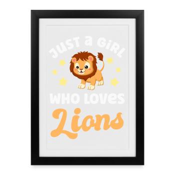 Lion Lion - Affiche encadrée (27 × 37 cm) - noir - Devant