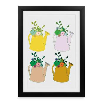 Arrosoir 4 - Affiche encadrée (27 × 37 cm) - noir - Devant