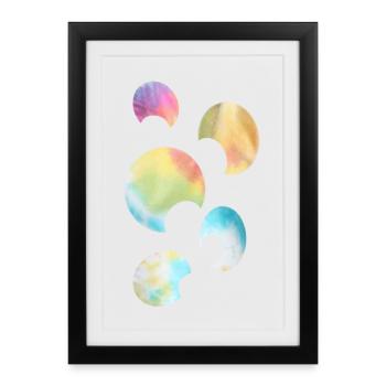 Eve Nord Pastel Design - Framed poster (27 × 37 cm) - black - Front