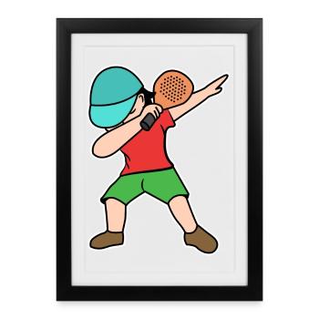 Padel Game Padel Statement Racket Training - Framed poster (27 × 37 cm) - black - Front