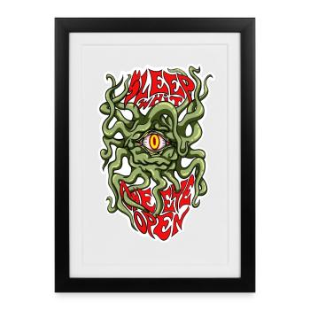 Dormir - Affiche encadrée (27 × 37 cm) - noir - Devant