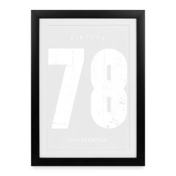 Vintage 78 Edition Limitée - Affiche encadrée (27 × 37 cm) - noir - Devant