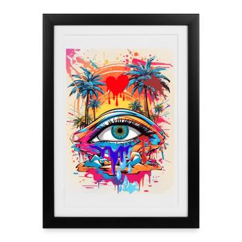 The earth is dripping - Framed poster (27 × 37 cm) - black - Front