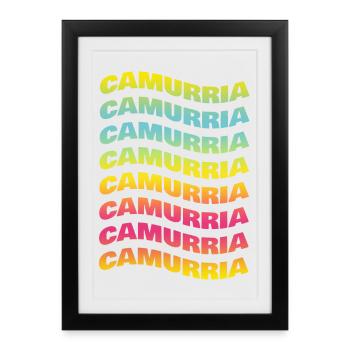 t-shirt Sicilia camurria t-shirt cadeau - Affiche encadrée (27 × 37 cm) - noir - Devant