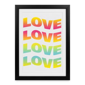 t-shirt love t-shirt love Liebe amour amor - Framed poster (27 × 37 cm) - black - Front
