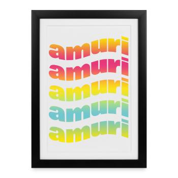 t shirt Sicily amuri t-shirt gift idea love - Framed poster (27 × 37 cm) - black - Front
