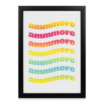 t-shirt Napoli ammore t-shirt idée cadeau amour - Affiche encadrée (27 × 37 cm) - noir - Devant