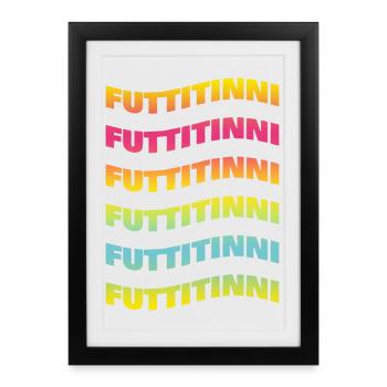 t-shirt futtitinni t-shirt Sicily Sicilian - Framed poster (27 × 37 cm) - black - Front